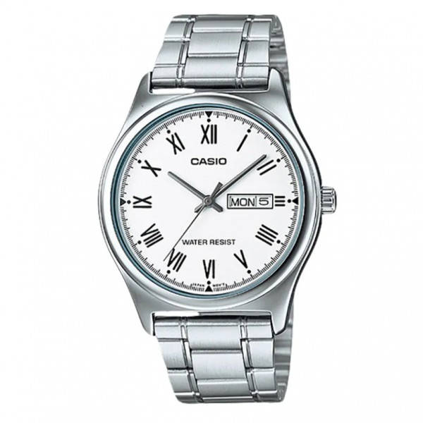 Casio MTP-V006D-7BUDF Silver White Steel Man